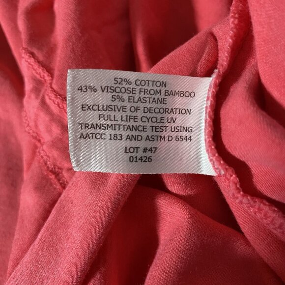 Coolibar T-Shirt Dress M UPF 50+ Roll Tab Sleeve Pink Beach Cover Up Hiking - Picture 9 of 12